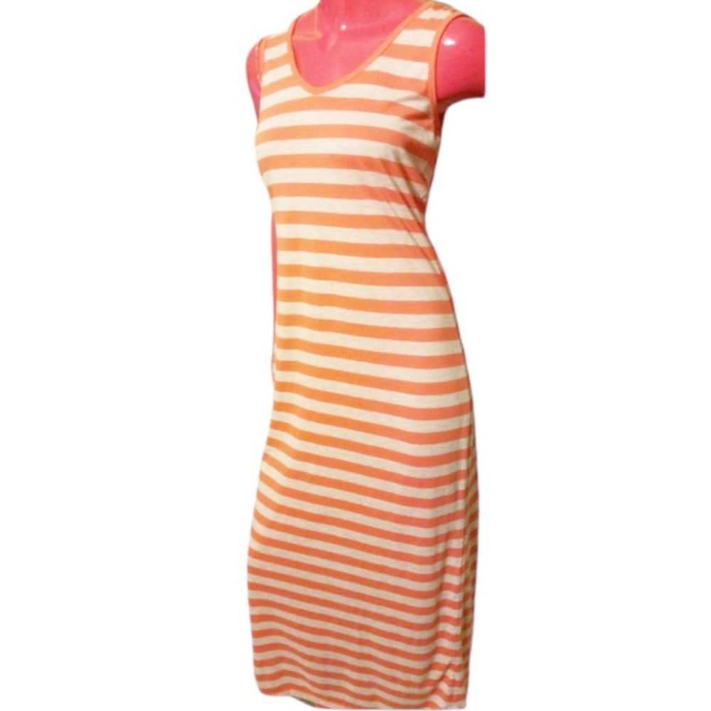 Derek Heart Striped Hooded Maxi Dress Size Large